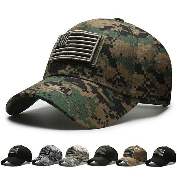 1pc National Flag Casual Bohemian Party Cute Street Polyester Metallic Embroidered Decoration Outdoor Sunscreen Baseball Cap, All Season