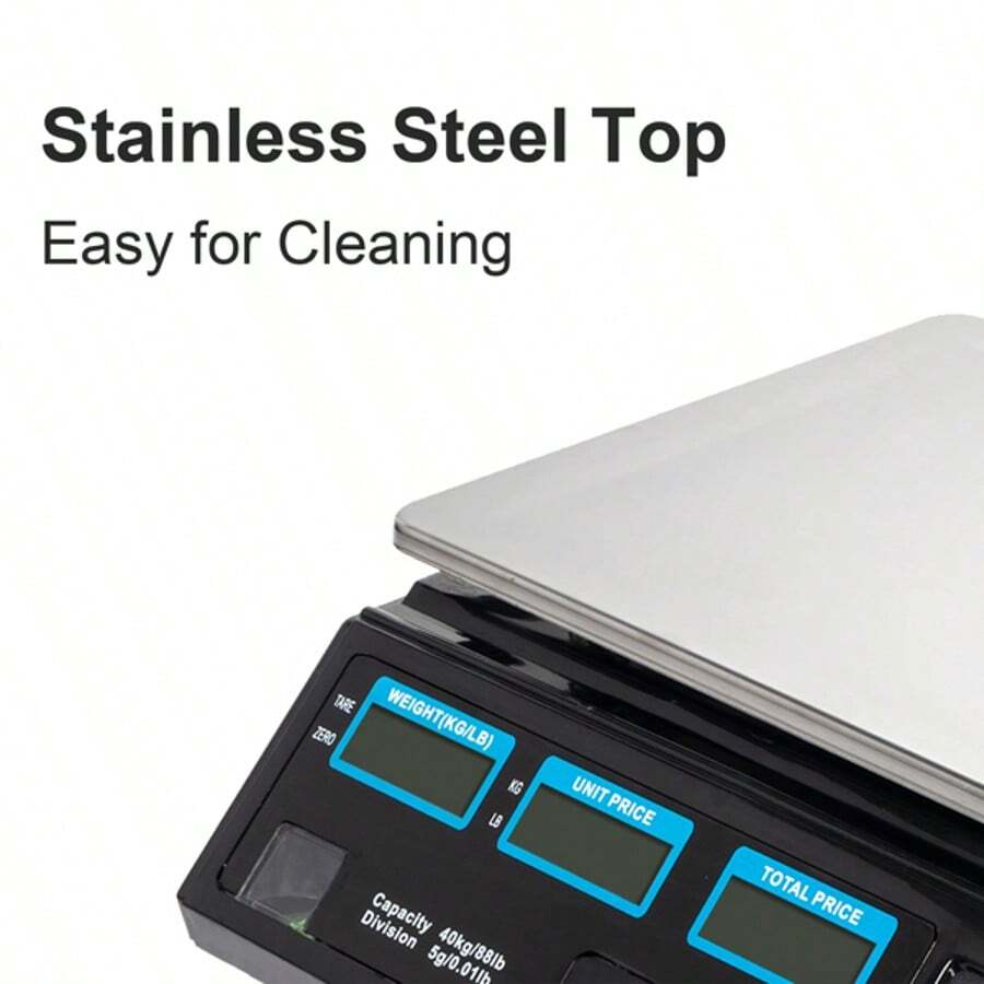 ACS-30 40kg/5g Kg/Lb Switchable Pricing Scale Black - Black - View 1