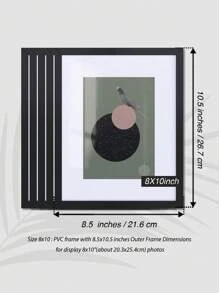 Luxury PVC Picture Frame In Classic Matte Black – High-Quality Shatter-Resistant Acrylic Glass, 4x6/5x7/8x8/8x10/11x14/12x16-Inch, Available In Multiple Sizes For Wall-Mounted Or Tabletop Display. Perfect For Enhancing Home Decor, 30x40/30x30/20x25/20x20cm, For Star/Moon