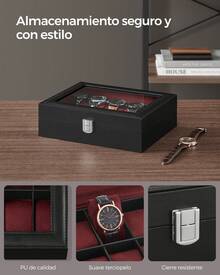 SONGMICS Watch Boxes & Organizers - Black - View 3