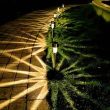 12 - Piece Set Of Outdoor Solar - Powered Street Lights - Waterproof Stainless - Steel LED Landscape Lighting With Remote Control - Perfect For Driveways,20mAh, Pathways, Patios, Yards And Garden Decoration! - 12pcs-warm - View 7