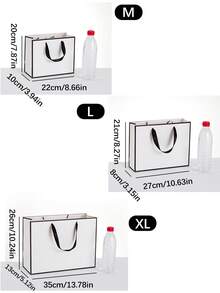 1/5/10 White Gift Packaging Bags, Suitable For Packaging Gift Boxes, Small Dolls, Clothing, Shoes, Etc., Suitable For Wedding Gift Packaging, Holiday Gift Packaging, Christmas And New Year Gift Packaging, Etc., With Three Sizes To Choose From,Christmas - Multicolor - View 4