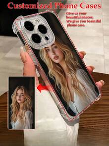 1 Stück individuell angefertigter hochauflösender Fotorahmen als Gedenk-Wanddekoration, magnetisches Vier-Ecken-Sturzsicheres kabelloses Ladegehäuse kompatibel mit iPhone 16 Pro Max/16 Pro/15 Pro Max/14 Pro Max/13 Pro Max - Transparent - Übersicht 5