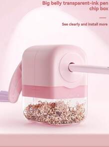 Hand-Crank Pencil Sharpener With High-Powered Spiral Steel Blades, Ergonomic Hand-Cranked Pencil Sharpener For School, Home, And Artists, With 1 Free Sticker (Randomly Sent), School Supplies, Back To School