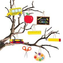 16pcs Back To School Decor Hanging Swirl Classroom Hanging Decoration, Back To School Party Decorations