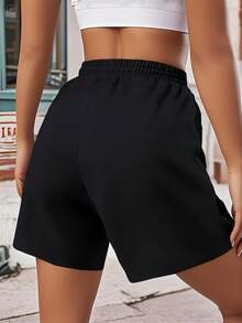 Fitness Calisthenics Pull Uptreet Workout Overseas Hot-Stained Women's Clothing Comfortable Shorts - 黑色 - 查看 2