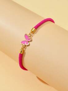 1 件时尚优雅甜美蝴蝶可调节手链，适合情人节、情侣、朋友、家庭聚会礼物、女士日常佩戴