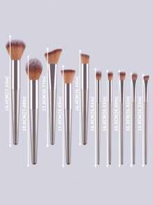 10 Peças Conjunto de Pincéis de Maquiagem Dourado Champanhe, Pincéis Completos para Rosto e Olhos, Ferramentas de Maquiagem de Alta Qualidade