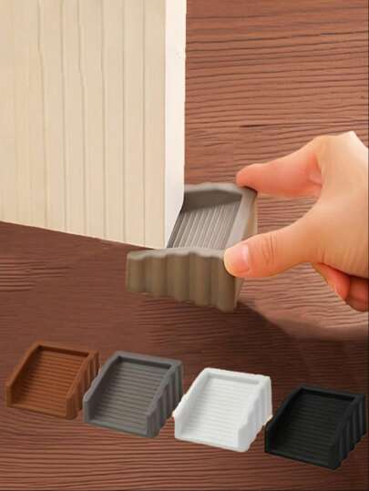 1pc Multifunctional Creative Two-Way Anti-Collision And Windproof Door Stopper, No Punching Plastic Matte Surface Wedge, Door Stopper, Anti-Collision Door Stopper, Available In 4 Colors, Exquisite Gift