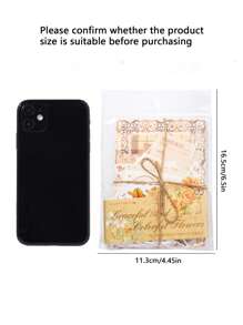 1 pacote com 100 folhas de papel de Bottom para artesanato e cartões com renda vazada, estilo artístico retrô com flores e borboletas, material de Bottom para decoração DIY, material de bordas de renda vazada, adesivos decorativos de flores em aquarela, suprimentos para escola, casa e escritório