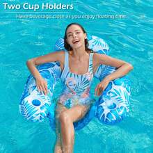 Flotador con dosel - flotador inflable para adultos, silla de flotación para piscina, flotador con portavasos, juguete flotante para fiestas en la piscina para adultos