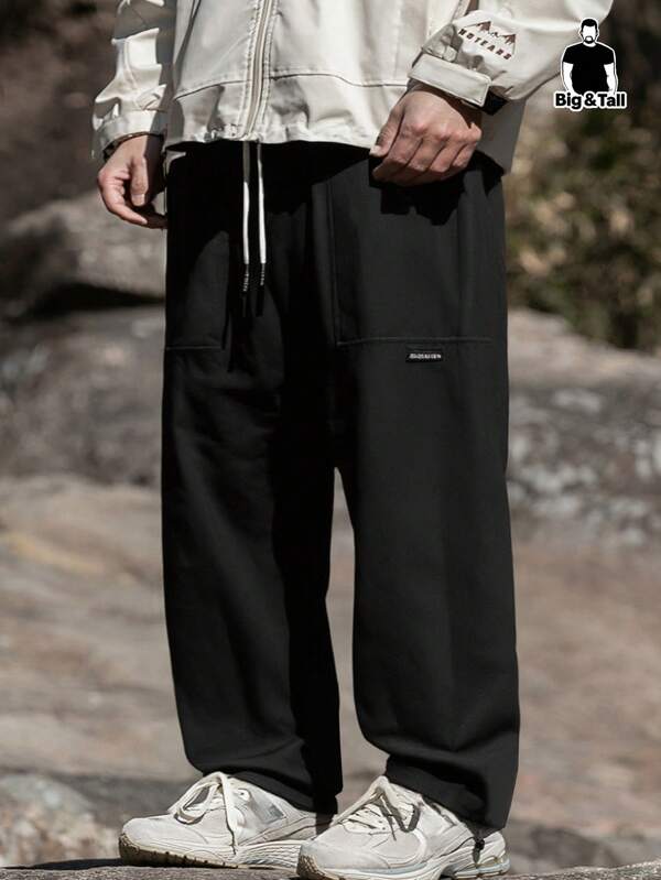 Men's Plus Size Cargo Pants Autumn And Winter Fashionable Outdoor Casual Cargo Pants Large Pocket Straight Leg Pants Sweatpants Pants