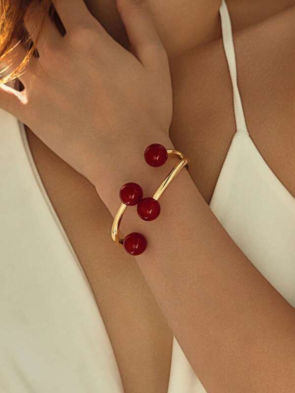 1pc Fashionable Faux Pearl Bracelet, Suitable For Everyday Wear