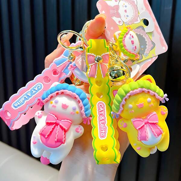 Cute Cat Keychain, Mobile Phone Hanging Chain, Home Decoration Hanging Accessory, Backpack Decoration Accessory, Colorful Doll Pendant, Car Key Pendant, Holiday Gift, Car Decoration
