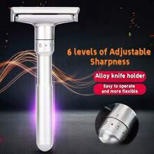 Adjustable Manual Safety Razor Shaver, Safety Men Double Edge Shaver,Razor With 20 Blades,Long Handle Adjustable Classic Safety Shaver Razor, Idea Gitf Father And Boy Frind