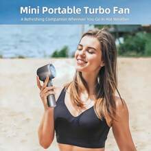 Digital Display Rechargeable Handheld Fan - 3000mAh 5-Speed Quiet Powerful Portable, Type-C Rechargeable, Lightweight Suitable For Outdoor, Home, Travel - Ideal Gift For Cooling Anywhere, Portable Rechargeable Fan, Durable Plastic Body