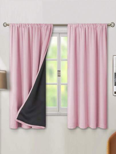 1pc Blackout Curtains, Thermal Insulated & UV Protection, Suitable For Living Room, Bedroom, Darkening Room During Electricity Outages, Autumn/Winter