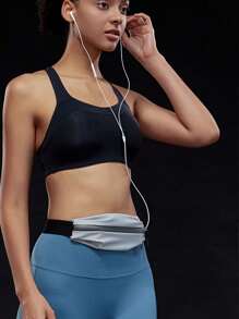 Large 7 Inch Phone Sweat-Resistant Drawstring Reflective Zipper Running Waist Pack