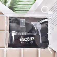 1 件/7 件旅行瓶容器、可再填充瓶套装（带洗漱包）、空液体容器、防漏液体分配瓶、随身携带化妆包、面霜罐、旅行必需品、飞机旅行配件、旅行瓶套装、防漏便携式洗漱用品容器套装、透明 PP 航空尺寸化妆品容器（用于乳液、洗发水、面霜、肥皂，带便携包）、喷雾瓶、圣诞礼物、女士礼物、旅行必需品