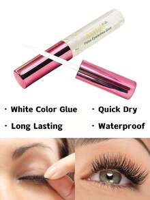 Asiteo 1支 5毫升 新款升级透明假睫毛胶水，速干睫毛胶，睫毛延长胶，化妆睫毛胶 - 無色 - 查看 6