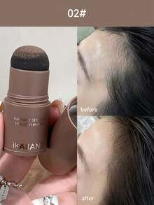 Fluffy Hairline Filling Stick - Covers Part Lines, On-Camera Natural Black-Brown, Long-Lasting, Face-Shaping