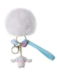 Sanrio حلقة مفاتيح مصنوعة من الحشو الناعم بشكل ساتيريو هيلو كيتي، حلقة مفاتيح جذابة، حلقة مفاتيح من سلسلة سيارات التصادم، حلقة مفاتيح من سلسلة طائرات كيوت، قلادة كورومي للحقيبة الظهر، تميمة دمية سينامورول للحقيبة، قلادة أنمي بوبوم بورين الأنيقة، هدية صغيرة كيوت، قلادة أنمي عصرية، مناسبة لمفاتيح السيارة وتميمات الحقائب المختلفة، هدية رائعة للعائلة والأصدقاء