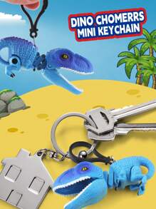 Voiture jouet dinosaure pour garçons et filles, porte-clés, pendentif de sac d'école, pendentif d'arbre de Noël, clip télescopique de compression du printemps, jouet créatif, pendentif de dinosaure dessin animé jurassique tyrannosaurus rex, vélociraptor, giganotosaurus, pendentif de fossile, pendentif de jouet, pendentif de porte-clés