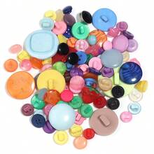 50g/Pack Assorted Colorful Resin Buttons, Suitable For DIY Handmade Button Art, Sewing Crafts, Clothing, Shoes, Hats, Decorations, Sewing & Knitting Supplies - Multicolor - View 21