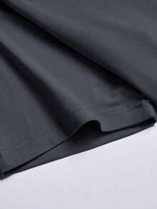 Men's Casual Slogan Print Short Sleeve T-Shirt, Grey, Versatile For Summer