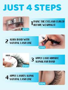 4戰滿睫毛濃密捲翹18mm蓬鬆纖長睫毛派對眼尾尾長 - 黑色 - 查看 7