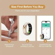 Women's 2025 Finger Ring R10M Fashion And Health Ring Android IOS Fitness And Sports Smart Ring, Supporting Waterproof Depth Of Over 300 Meters, Remote Control Photography Health Smart Ring