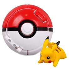 pokemon 1 set/2 pezzi 1 Pokeball + 1 Giocattolo modello Pokemon, Pallina Sorpresa Pokemon con animale domestico che salta fuori, Giocattolo da collezione divertente, Perfetto come regalo di compleanno, Souvenir per feste