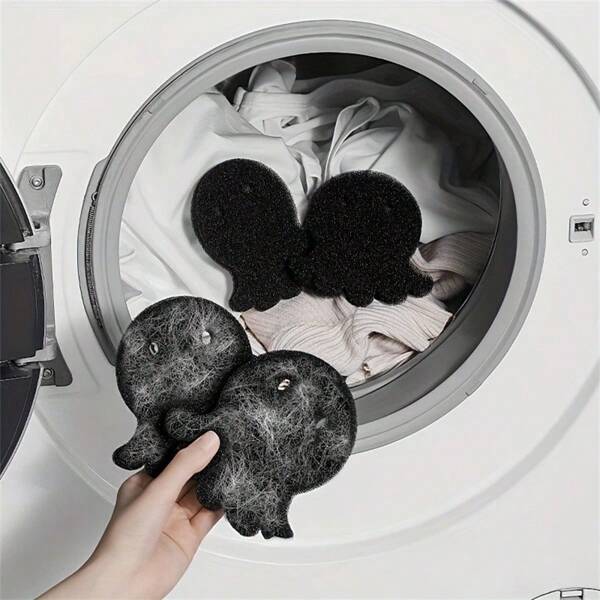1pc/2pcs/4pcs/6pcs Pet Hair Laundry Detergent Sheets - Reusable Washing Machine Sticky Lint Filter Cleaner, Anti-Clogging & Maintenance Reduction, Home Cleaning Supplies, No Electricity Needed, Unique Animal Design