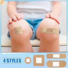 40/120pcs Flexible Fabric Adhesive Bandages Bulk Assorted Breathable Bandages For Finger Wound Family First Aid Skin Wrap For Emergency Kit Bag - Multicolor - View 5
