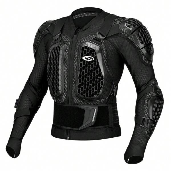 1 Stück neue schwarze Motorrad-Schutzjacke Herren, Komplettschutz Jacke, Motocross Enduro Racing Anti-Sturz Rüstung, Motorrad-Fahrschutzausrüstung Größe M-3XL, Fahrer Geschenk
