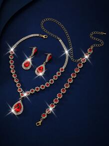 1 Women's Fashion Jewelry Set, Including Necklaces, Earrings And Bracelets - Suitable For Women's Daily Wear, Weddings, Parties, Etc.
