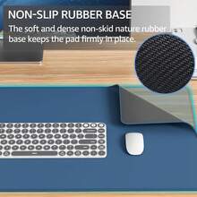 KTRIO Large Gaming Mouse Pad With Superior Micro-Weave Cloth, Extended Desk Mousepad With Stitched Edges, Non-Slip Base, Water Resist Keyboard Pad For Gamer, Office &Amp; Home, 31.5 X 11.8 In, Black - Navy Blue - View 4
