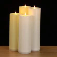1pc Large Flameless Candle With Remote Control, Outdoor Smokeless LED Candle Light, Romantic Festival Atmosphere Candle Decor, Suitable For Home, Bedroom, Wedding, Proposal, Christmas, Halloween