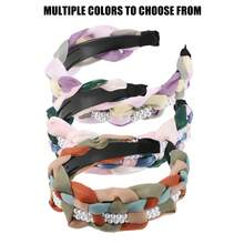 1 Pc Pearl Tulle Knot Headband, Hairband For Women, 1.18 Inch Wide