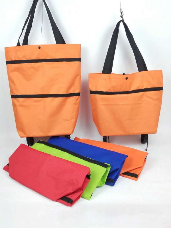 Carrito de compras de gran capacidad retráctil tirado a mano, carrito de compras plegable portátil con ruedas para supermercado, bolsa de compras con ruedas plegable, pequeño carrito de compras de supermercado con ruedas, bolsa de compras con ruedas
