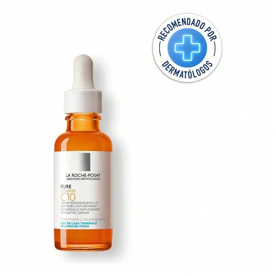 La RochePosay Pure Vitamin C10 Serum, suero antiarrugas antioxidante con Vitamina C para mayor luminosidad, apto para todo tipo de piel, 30ml - transparente - Ver 1