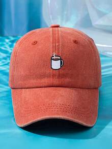 1 件男女通用咖啡刺绣个性化 2025 新款高品质软冠舒适水洗复古街头棒球帽，适合日常佩戴、露营、海滩、运动、礼物