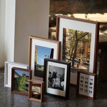 1pc Classic Wooden Double-Sided Transparent Floating Photo Frame, Display Cabinet With Glass Density Board, Suitable For Various Scenarios: Wall Hanging And Desktop Placement. Ideal For DIY, Dried Flowers, Photos, Crafts, Birthday, Wedding, Anniversary, Graduation Ceremony And Holiday Gifts