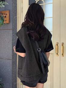 Women Sleeveless Denim Vest, Versatile Slim Fit Casual Outerwear