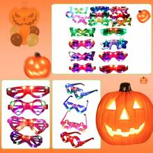 24-Piece Glasses Patriotic Glasses Party Gifts Carnival Neon Shutter Sunshade Hat Glowing Sunglasses Suitable For Glow-In-The-Night Parties, Weddings, Birthdays, Concerts And New Year Carnival!