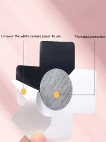 1 Pair Of Random Chest Patches, Breathable Beauty Patches, Disposable Printed Cross Chest Patches, Sexy And Erotic Breast Patches