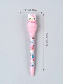 Sanrio 3 Stücke/1 Stück [offiziell lizenziert von Sanrio] Kugelschreiber mit 360° Drehung, Cartoon-Motive: Hello Kitty, Pompompurin, Badtz-Maru, Stressabbau Schreibstifte für Studenten, Schulmaterial, Schulanfang