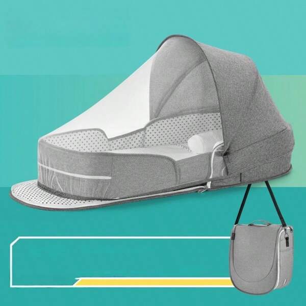 Cuna de viaje portátil para exteriores, cama de bebé plegable y comprimida, moisés de aislamiento para bebés recién nacidos