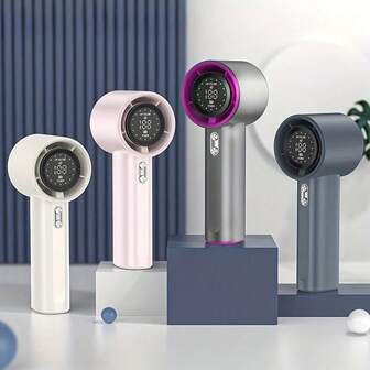 YITUMU Portable Handheld Fan, Adjustable Speed (1-100) Turbo Personal, 3600mAh Rechargeable Cooling Fan, 16000 RPM Brushless Motor, Digital Display, Gift For Women & Men For Travel/Camping/Outdoor