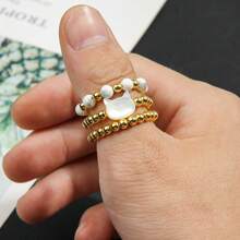 3 Peças/Conjunto Anéis Elásticos Femininos, Anéis Empilháveis de Gato Fofos, Perfeito para Encontros, Festas, Férias, Reuniões Familiares, Dia dos Namorados, Dia das Mães, Aniversário, Presente para Amigos e Família